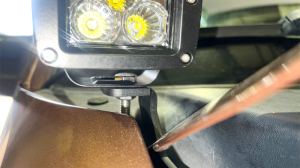 Ford Raptor Hood Light Bracket - Fishbone Offroad - Pod Mount - Black - `10-`14 Ford Raptor Hood Light Bracket - Fishbone Offroad - Pod Mount - Black - `10-`14